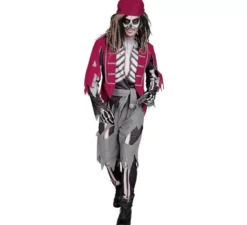 Costume da pirata scheletro da cabina per uomo