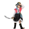 Costume da pirata teschio con cappello per bambina