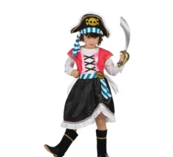 Costume da pirata teschio con cappello per bambina