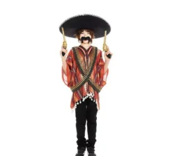 Costume da pistolero messicano con poncho per bambino