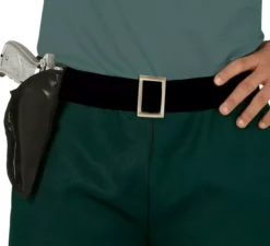 Costume da polizia verde per uomo
