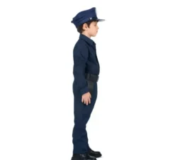 Costume da poliziotto blu con cintura per bambino