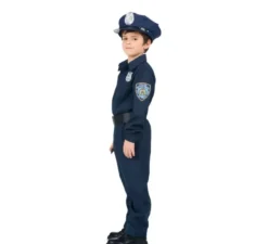 Costume da poliziotto blu con cintura per bambino