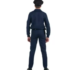 Costume da poliziotto blu con cintura per uomo