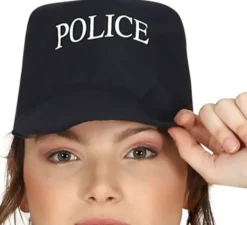 Costume da poliziotto nero con pantaloni per adolescenti