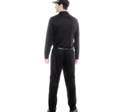 Costume da poliziotto nero e giallo per uomo