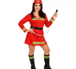 Costume da pompiere con hidrante per donna