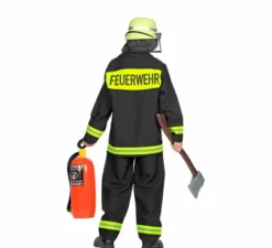 Costume da pompiere nero e giallo per bambini