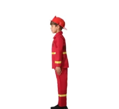 Costume da pompiere rosso e giallo per bambino