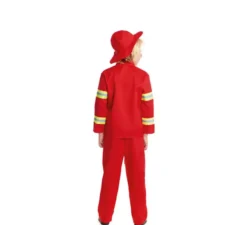 Costume da pompiere rosso e giallo per bambino