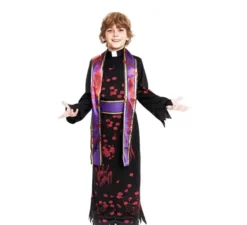 Costume da prete sanguinario nero con stola per bambino