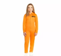 Costume da prigioniera arancione per bambine