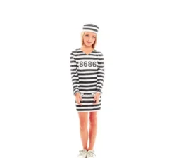 Costume da Prigioniera a Strisce in Abito per Bambina