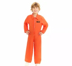 Costume da prigioniero arancione per bambino