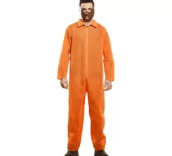 Costume da prigioniero arancione per un uomo