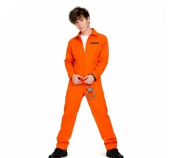 Costume da prigioniero arancione per uomo