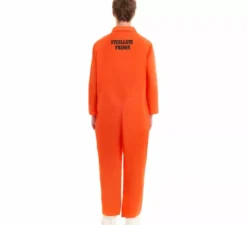 Costume da prigioniero arancione per uomo