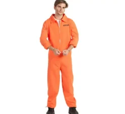 Costume da prigioniero con identificatore per uomo