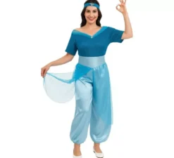 Costume da principessa blu di gelsomino per donna