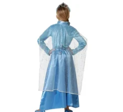Costume da principessa con mantello blu per bambina