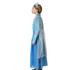 Costume da principessa con mantello blu per bambina