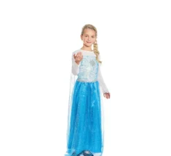 Costume da principessa del ghiaccio blu per bambina