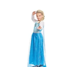 Costume da principessa del ghiaccio blu per bambina