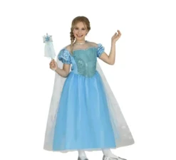 Costume da principessa del ghiaccio blu per bambina