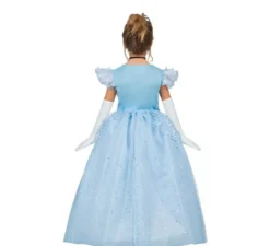Costume da principessa delle fiabe celeste per bambina