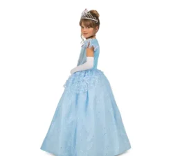 Costume da principessa delle fiabe celeste per bambina