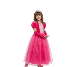 Costume da principessa delle fiabe rosa per bambine