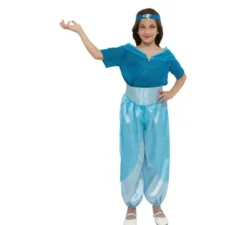 Costume da Principessa Jasmin azzurro per bambina