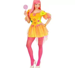 Costume da ragazza fantasy al neon per donna
