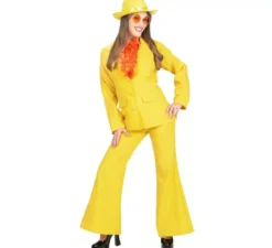Costume da ragazza festaiola in abito giallo per donna