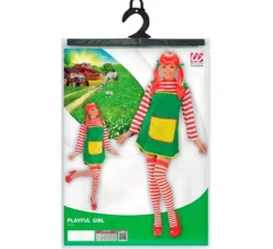 Costume da ragazza giocosa a righe per donna