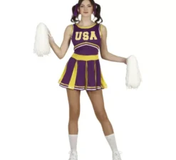 Costume da ragazza pon pon della squadra viola adolescente