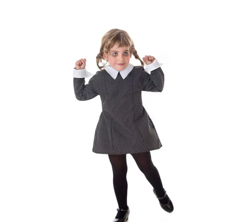 Costume da Ragazza Sinistra di Macchie Nere per bambina