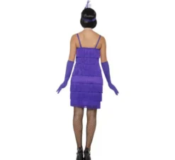 Costume da ragazza viola anni '20 per una donna