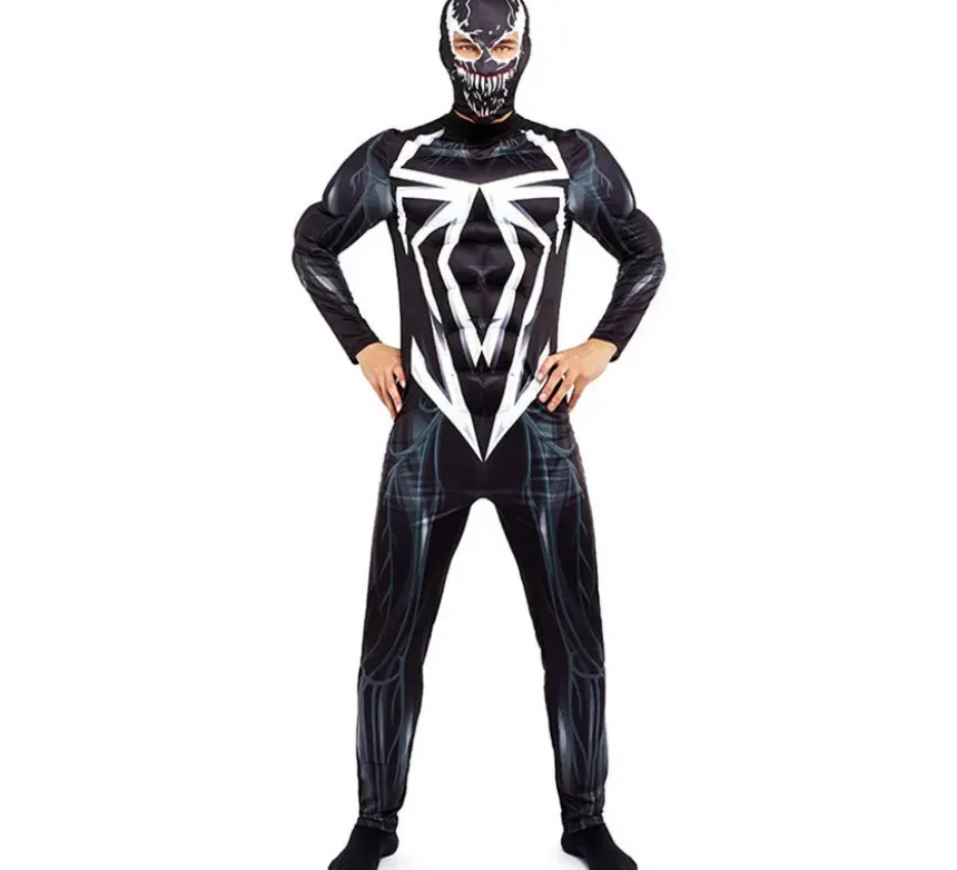 Costume da ragno nero malvagio per uomo