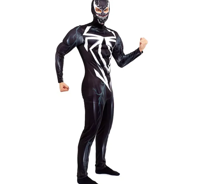 Costume da ragno nero malvagio per uomo