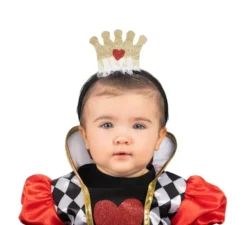 Costume da Regina di Cuori Rossi con cerchietto per bambina e bambina