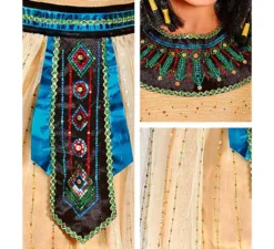 Costume da regina egiziana beige per bambina