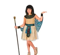 Costume da regina egiziana beige per bambina