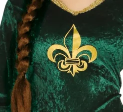 Costume da regina medievale verde per donna