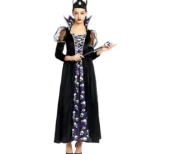 Costume da Regina Teschio Oscuro con Corona per Donna