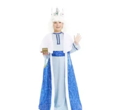Costume da Re Mago Melchiorre bianco e blu per bambino