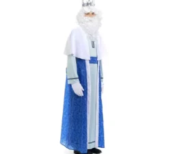 Costume da Re Mago Melchiorre bianco e blu per uomo