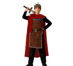 Costume da Re Medievale rosso per bambino