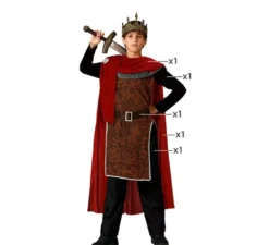 Costume da Re Medievale rosso per bambino