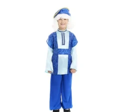 Costume da Re Melchiorre Paggio Blu con cappello per bambino